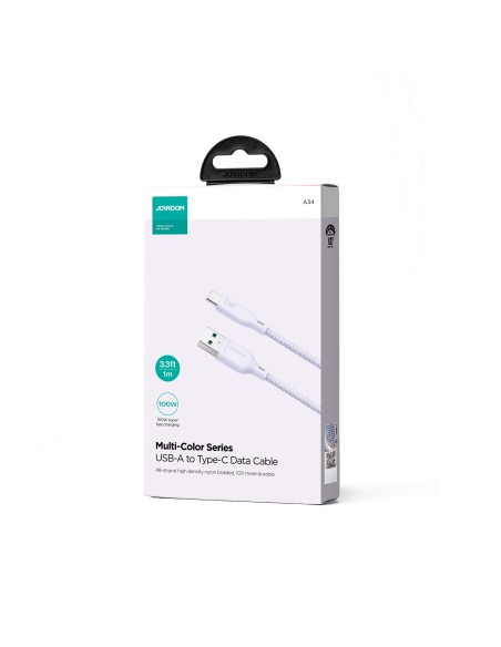 Multi-Color Series USB-A – USB-C laidas 100W greitas perdavimas 1m violetinė
 
Multi-Color Series USB-A – USB-C laidas 100W greitas perdavimas 1m violetinė