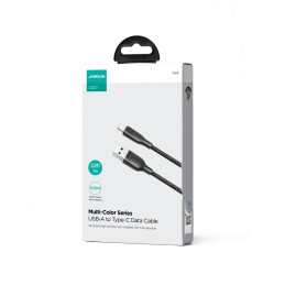 
Multi-Color Series USB-A – USB-C laidas 100W greitas perdavimas 1m juodas
