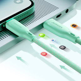 
Multi-Color Series USB-A – USB-C laidas 100W greitas perdavimas 1m rožinis
