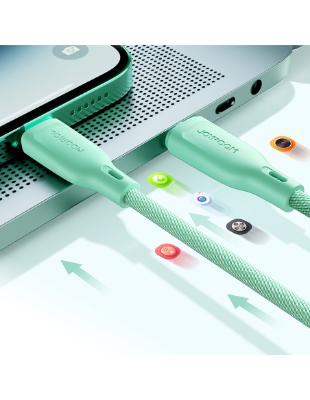 
Multi-Color Series USB-A – USB-C laidas 100W greitas perdavimas 1m rožinis
