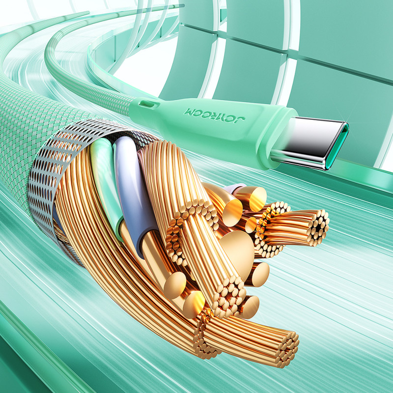 
Multi-Color Series USB-C – USB-C laidas 60W greitas perdavimas 1m violetinė
