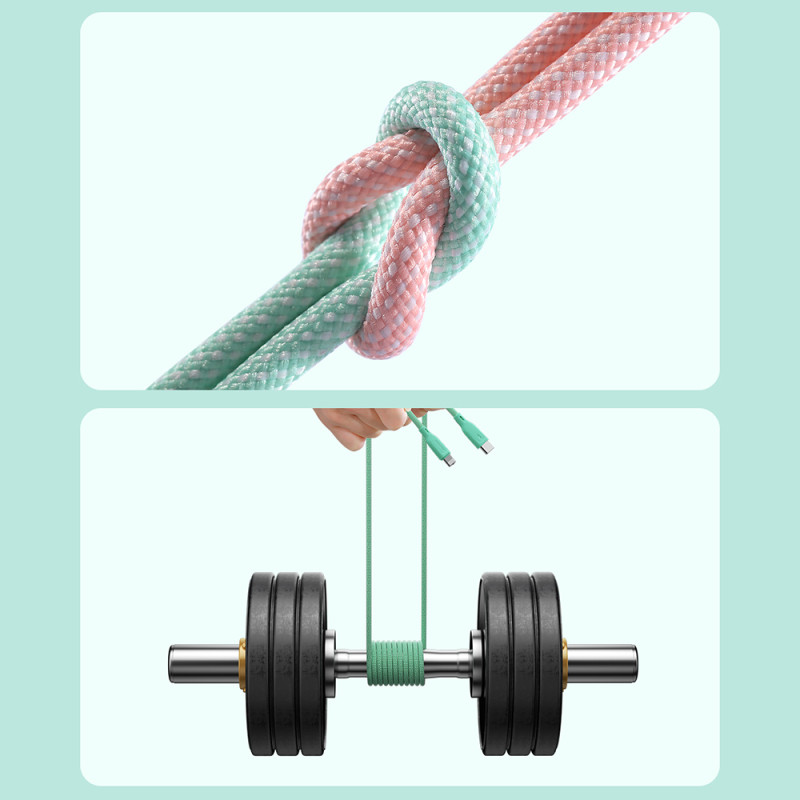 
Multi-Color Series USB-C – USB-C laidas 60W greitas perdavimas 1m violetinė
