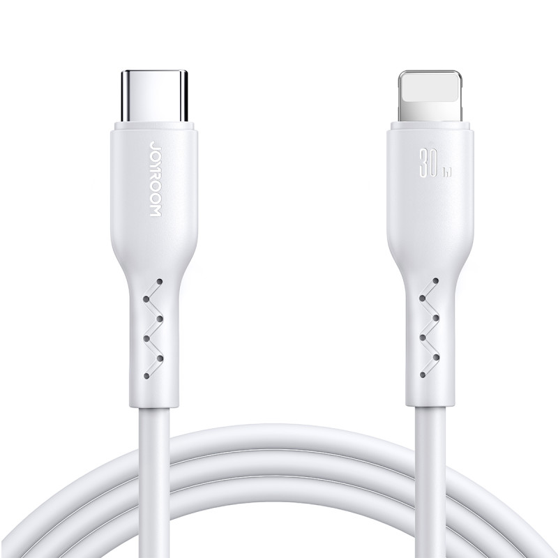 
Kabelis iPhone Flash-Charge Series USB-C - Lightning 30W 1m baltas
