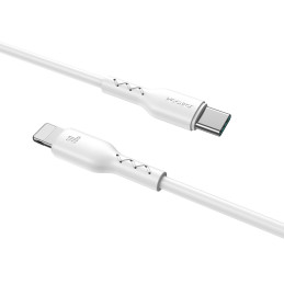 
Kabelis iPhone Flash-Charge Series USB-C - Lightning 30W 1m baltas
