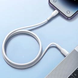 
Kabelis iPhone Flash-Charge Series USB-C - Lightning 30W 1m baltas
