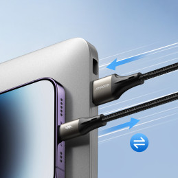 
Light-Speed Series USB-A - USB-C greito perdavimo kabelis 100W 2m baltas

