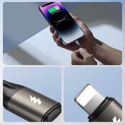 
Light-Speed Series USB-A - USB-C greito perdavimo kabelis 100W 1,2m juodas
