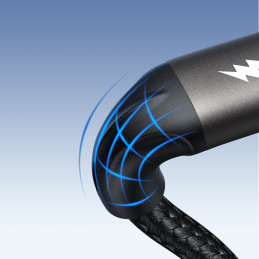 
Light-Speed Series USB-A - USB-C greito perdavimo kabelis 100W 1,2m juodas
