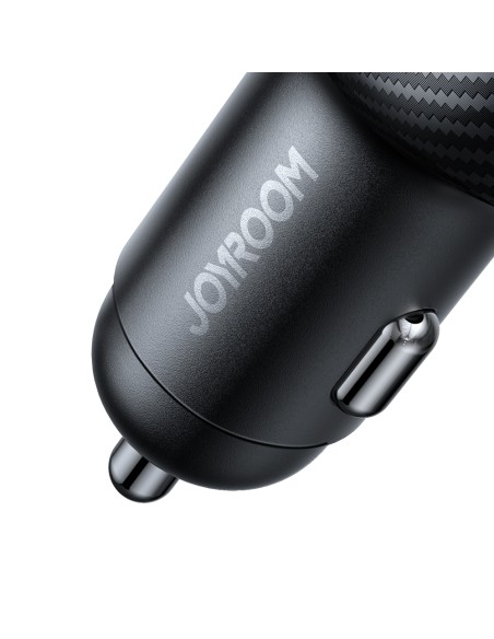 
Automobilinis įkroviklis su ekranu 2x USB-C USB-A 30W juodas
