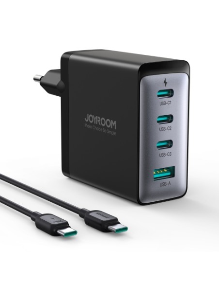 GaN sieninis įkroviklis su USB-C laidu 3x USB-C USB-A 100W juodas
 
GaN sieninis įkroviklis su USB-C laidu 3x USB-C USB-A 100W juodas