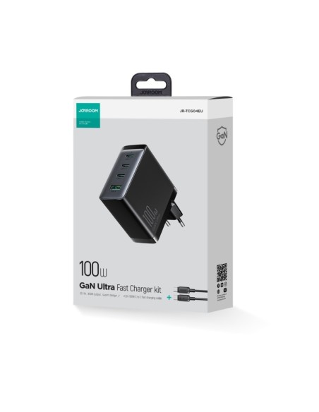 GaN sieninis įkroviklis su USB-C laidu 3x USB-C USB-A 100W juodas
 
GaN sieninis įkroviklis su USB-C laidu 3x USB-C USB-A 100W juodas