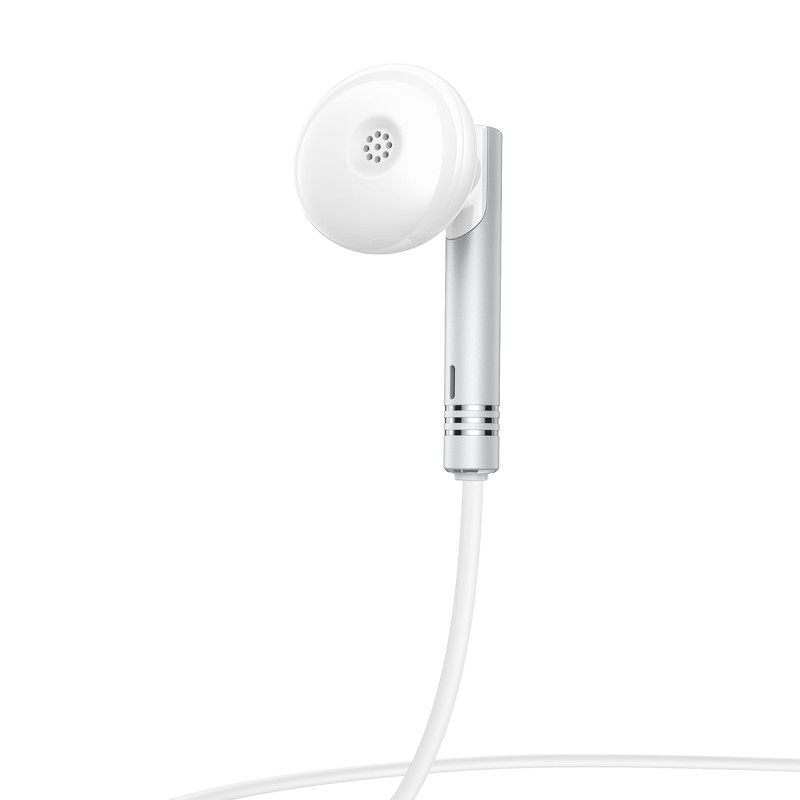 SuperBAS Wired Series JR-EW06 laidinės ausinės, metalinės sidabrinės ir baltos spalvos