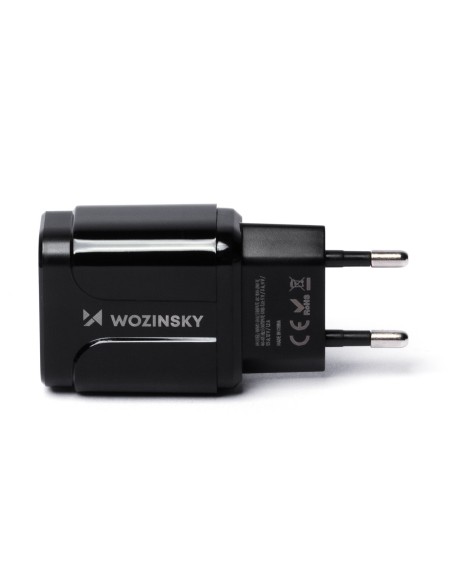 USB 3.0 sieninis įkroviklis juodas