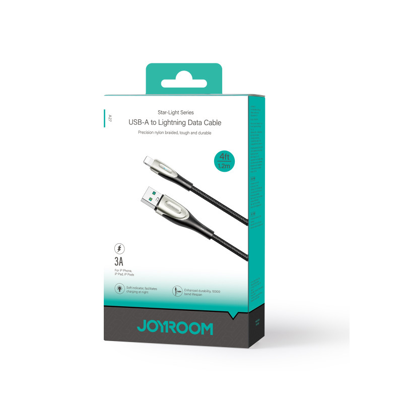Kabelis iPhone Pioneer Series USB-A - Lightning 3A 1,2m juodas