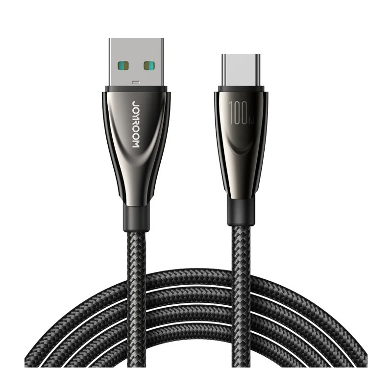 
Pioneer serijos USB-A – USB-C pintas kabelis 100W 1,2m juodas
