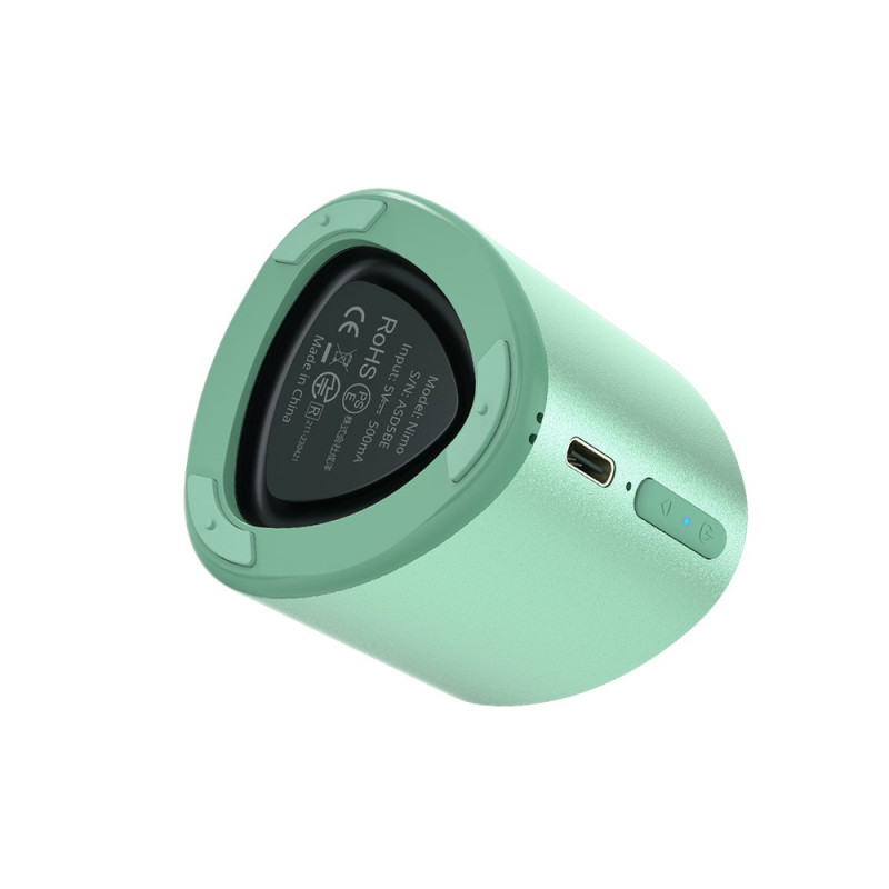 Mažas Mini TWS Nimo Bluetooth 5.3 5W belaidis garsiakalbis, žalias