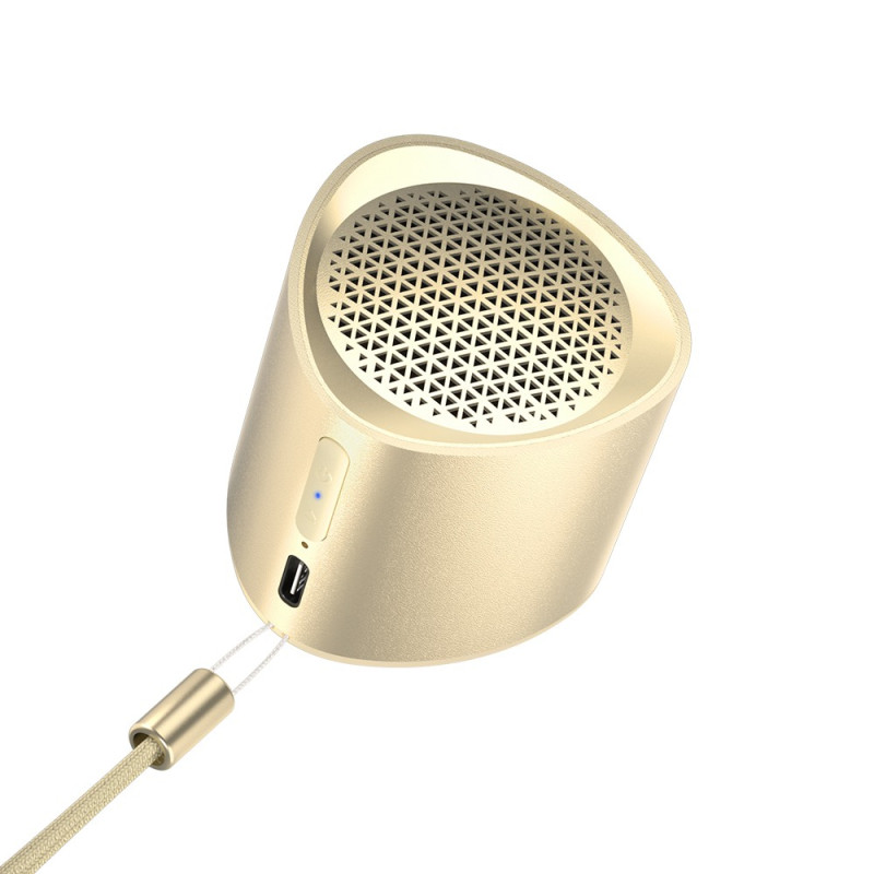 
Mažas Mini TWS Nimo Bluetooth 5.3 5W belaidis garsiakalbis, auksinis
