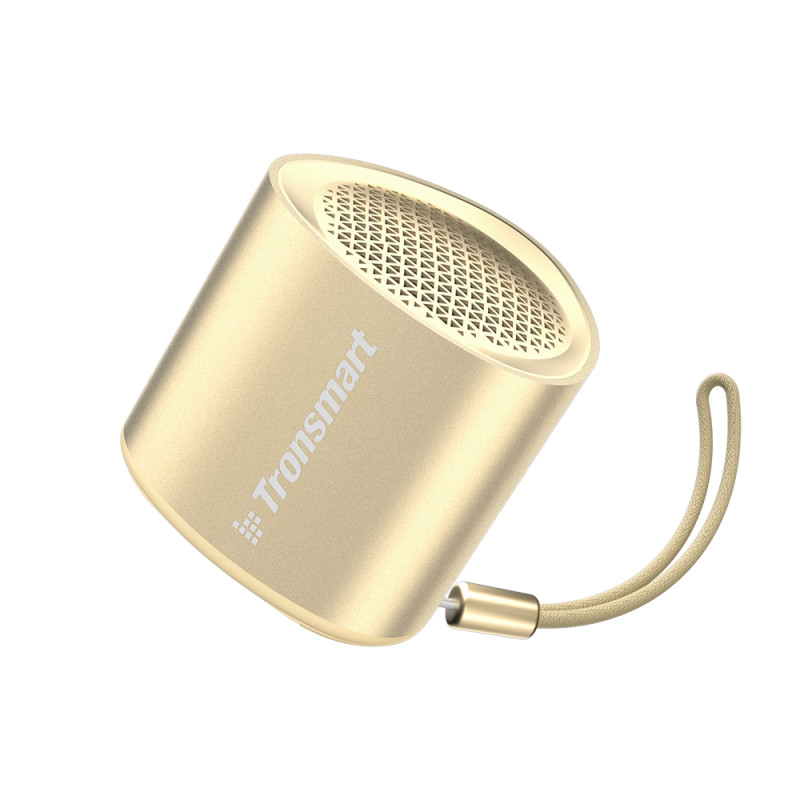 Mažas Mini TWS Nimo Bluetooth 5.3 5W belaidis garsiakalbis, auksinis