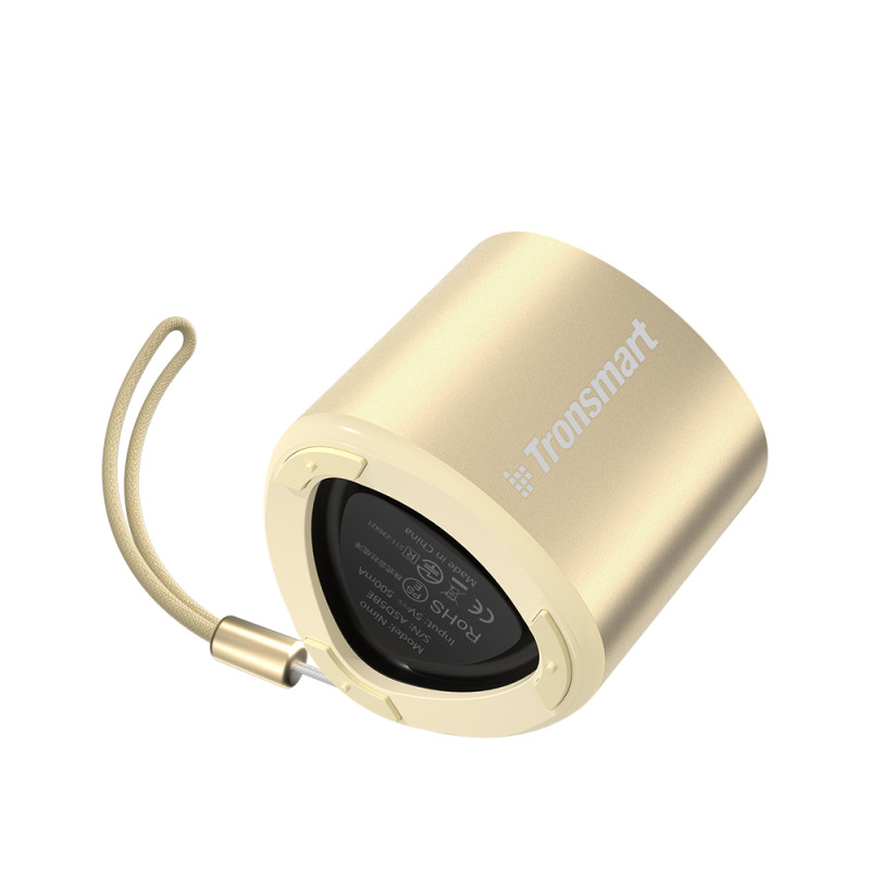 Mažas Mini TWS Nimo Bluetooth 5.3 5W belaidis garsiakalbis, auksinis
