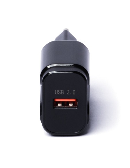 USB 3.0 sieninis įkroviklis juodas