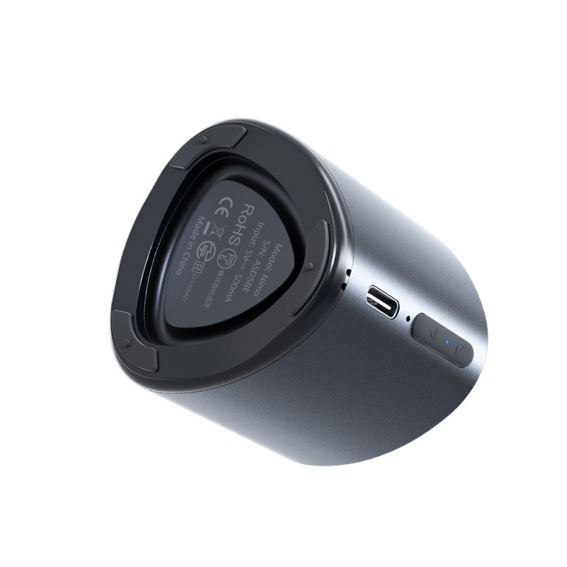 Mažas Mini TWS Nimo Bluetooth 5.3 5W belaidis garsiakalbis, juodas