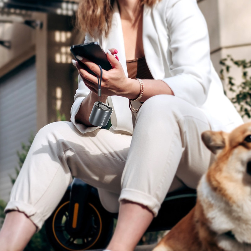 Mažas Mini TWS Nimo Bluetooth 5.3 5W belaidis garsiakalbis, juodas
