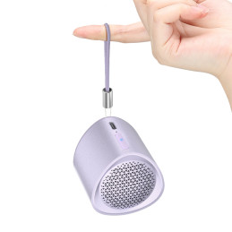 
Mažas mini belaidis garsiakalbis TWS Nimo Bluetooth 5.3 5W purpurinis
