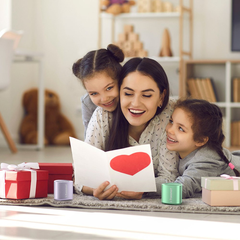 Mažas mini belaidis garsiakalbis TWS Nimo Bluetooth 5.3 5W purpurinis