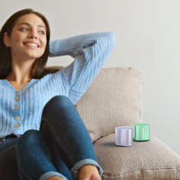 
Mažas mini belaidis garsiakalbis TWS Nimo Bluetooth 5.3 5W purpurinis

