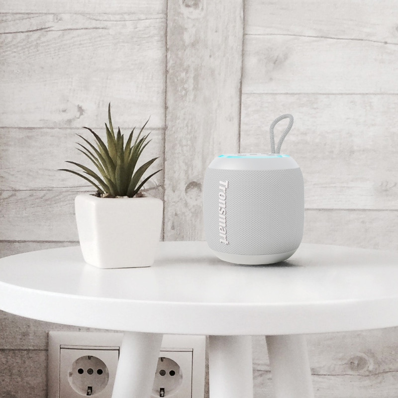 
T7 Mini Bluetooth 5.3 IPX7 15W belaidė kolonėlė, pilka
