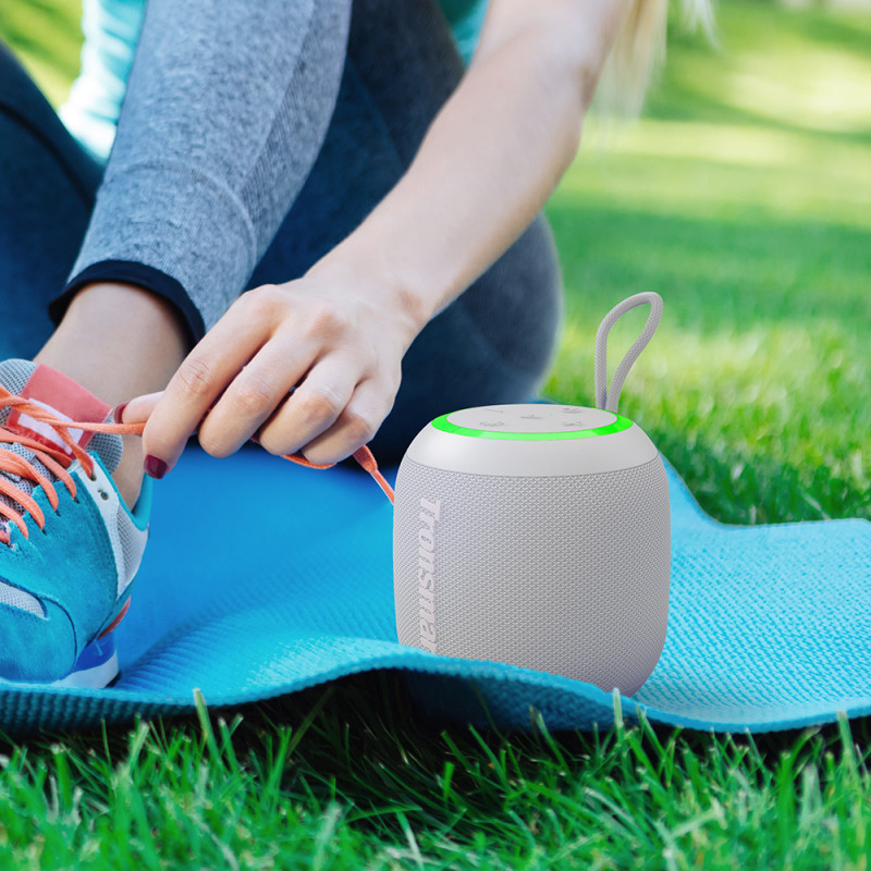 
T7 Mini Bluetooth 5.3 IPX7 15W belaidė kolonėlė, pilka
