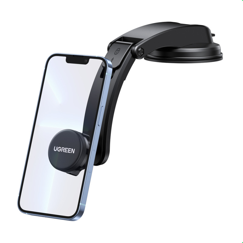 Magnetinis automobilio telefono laikiklis kabinos priekiniam stiklui juodas Magnetinis automobilio telefono laikiklis kabinos priekiniam stiklui juodas