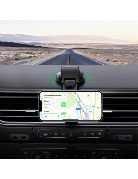 Magnetinis automobilio telefono laikiklis kabinos priekiniam stiklui juodas Magnetinis automobilio telefono laikiklis kabinos priekiniam stiklui juodas