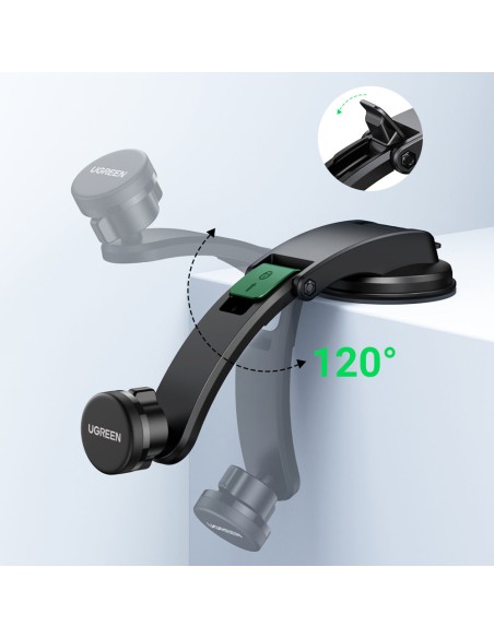 Magnetinis automobilio telefono laikiklis kabinos priekiniam stiklui juodas Magnetinis automobilio telefono laikiklis kabinos priekiniam stiklui juodas