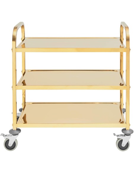 
Maitinimo padavėjo serviravimo vežimėlis 3 lentynos 79,5 x 44,5 cm iki 240 kg - auksinis
