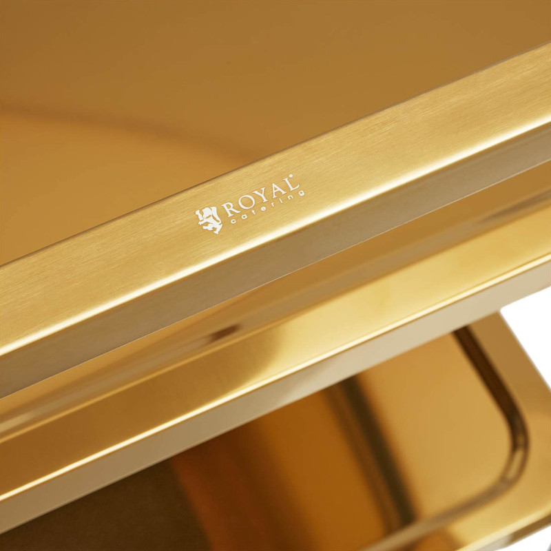 
Maitinimo padavėjo serviravimo vežimėlis 3 lentynos 79,5 x 44,5 cm iki 240 kg - auksinis
