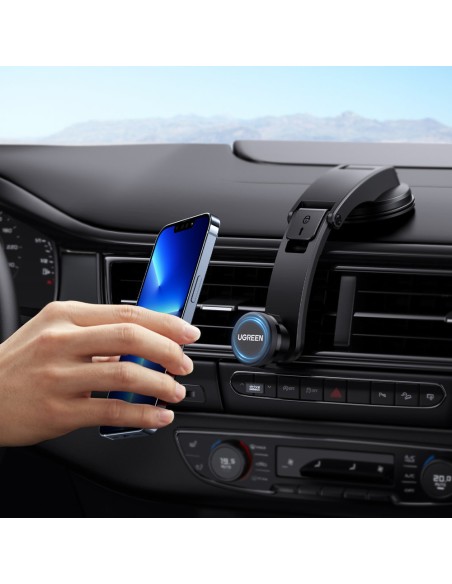 Magnetinis automobilio telefono laikiklis kabinos priekiniam stiklui juodas Magnetinis automobilio telefono laikiklis kabinos priekiniam stiklui juodas