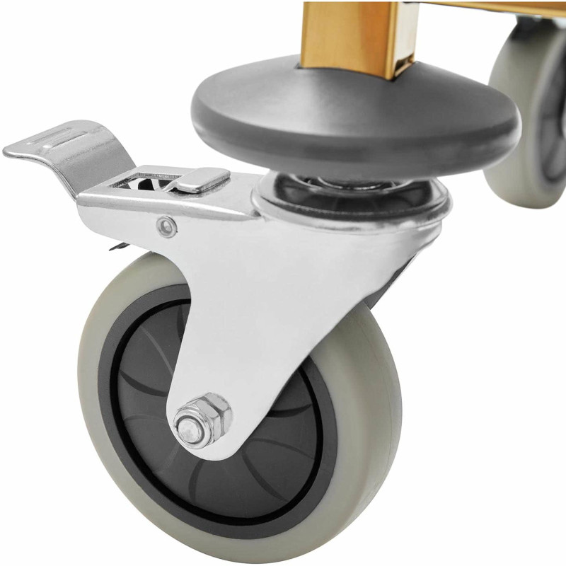 
Maitinimo padavėjo serviravimo vežimėlis 3 lentynos 79,5 x 44,5 cm iki 240 kg - auksinis
