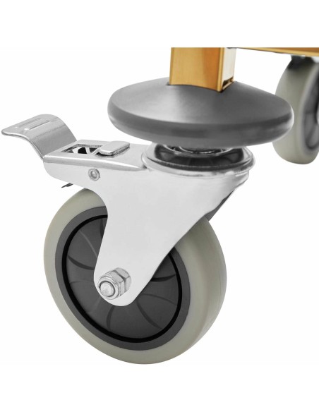 
Maitinimo padavėjo serviravimo vežimėlis 3 lentynos 79,5 x 44,5 cm iki 240 kg - auksinis
