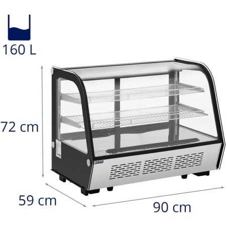 
Šaldymo vitrina, stiklas, 3 lygiai, 160 l
