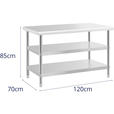 Stalas, centrinis plieninis stalviršis, 2 lentynos, 120 x 70 cm, iki 200 kg
 
Stalas, centrinis plieninis stalviršis, 2 lentynos, 120 x 70 cm, iki 200 kg