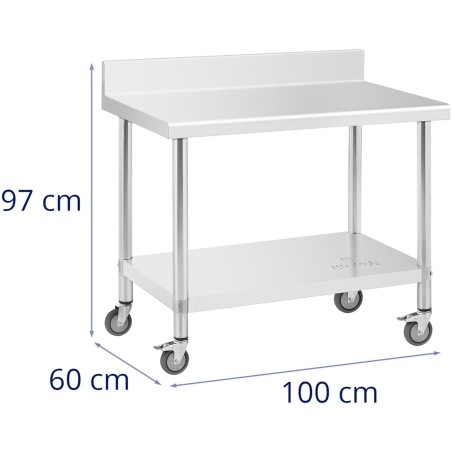 Stalas, sieninis stalviršis su briauna ant ratukų, 1 lentyna 100 x 60 cm, iki 155 kg
 
Stalas, sieninis stalviršis su briauna ant ratukų, 1 lentyna 100 x 60 cm, iki 155 kg