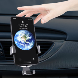 Gravitacinis išmaniojo telefono automobilinis laikiklis oro angai mėlynas