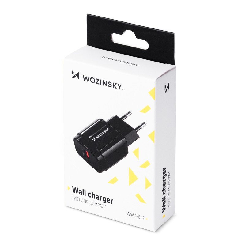 USB 3.0 sieninis įkroviklis juodas