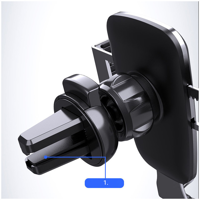 Gravitacinis išmaniojo telefono automobilinis laikiklis oro angai mėlynas