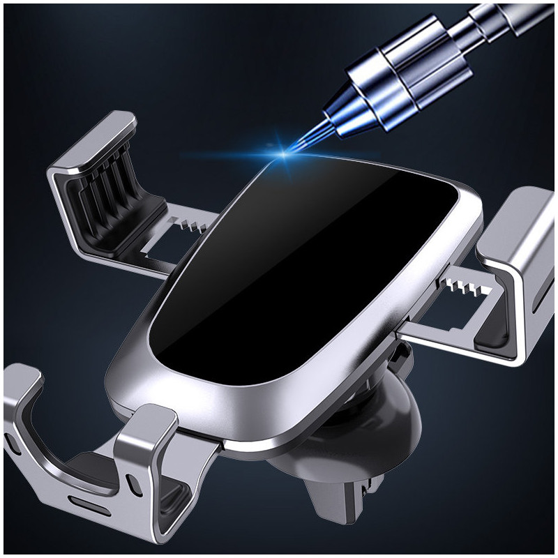 Gravitacinis išmaniojo telefono automobilinis laikiklis oro angai mėlynas