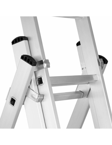 Aliuminio kopėčios, 3 x 6 laipteliai, aukštis 321 cm, iki 150 kg
 
Aliuminio kopėčios, 3 x 6 laipteliai, aukštis 321 cm, iki 150 kg