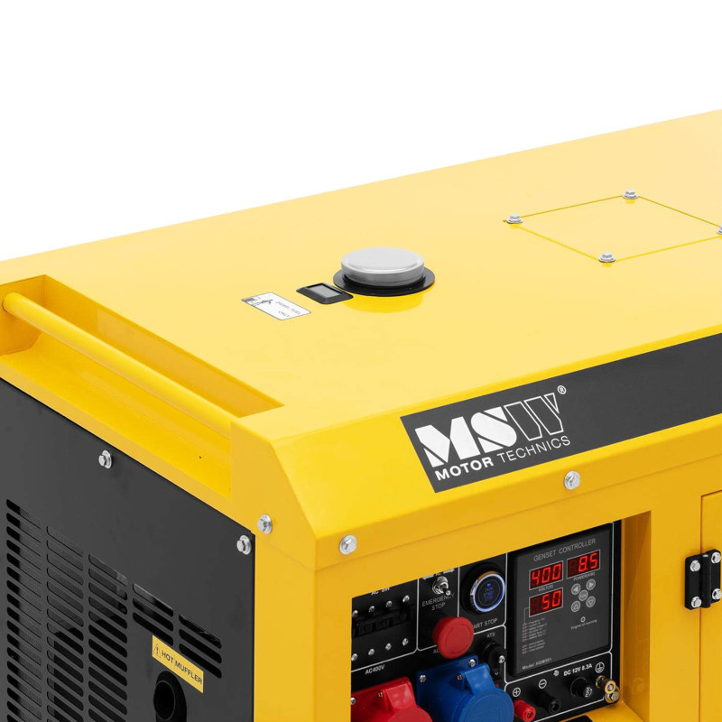 Dyzelinių generatorių komplektas ant ratų 240/ 400 V 8500 W 10 kVA 30 l