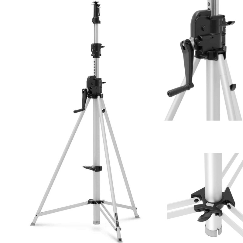 
Scenos DJ kolonėlės apšvietimo stovas, 167-370 cm, iki 50 kg
