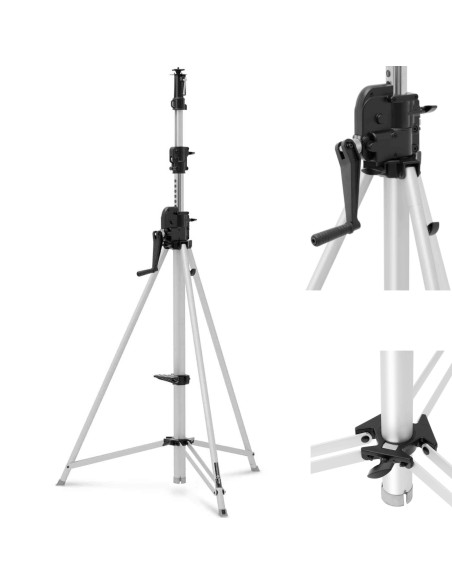 Scenos DJ kolonėlės apšvietimo stovas, 167-370 cm, iki 50 kg
 
Scenos DJ kolonėlės apšvietimo stovas, 167-370 cm, iki 50 kg